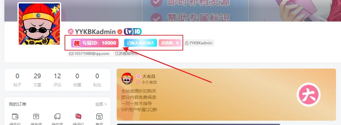 图片[1]-子比主题 UID 大改造！多场景美化 + 会员身份秒区分-优源库博客